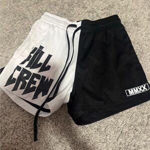 Kill crew black and white shorts light wear size small